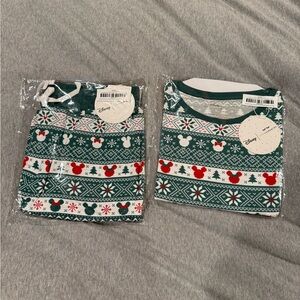 Little Sleepies Green and Red Holiday Pajama Set Disney